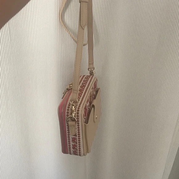 Spartina 449- Floral Embroidered leather crossbody Bag - Picture 14 of 15